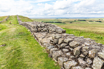 Hadrians Wall at Caw Gap, Shield on the Wall, Northumberland UK