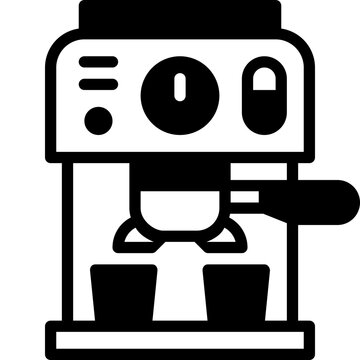 coffee machine solid outline icon