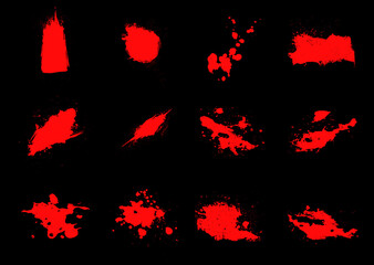 Set macchie splatter sporco schizzi sangue