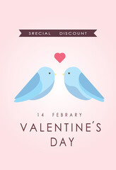 Valentine day background for special offer.