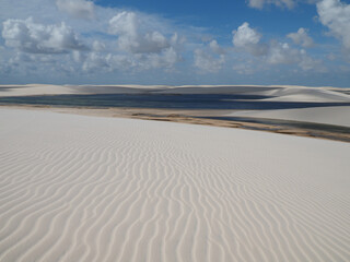 Lencois maranhenses national park in NE brazil, amazing sand dune landscape