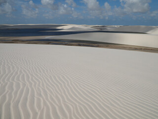 Lencois maranhenses national park in NE brazil, amazing sand dune landscape
