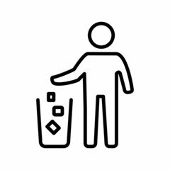 Fototapeta na wymiar Do Not Litter Icon Design Vector Logo Template Illustration Sign And Symbol