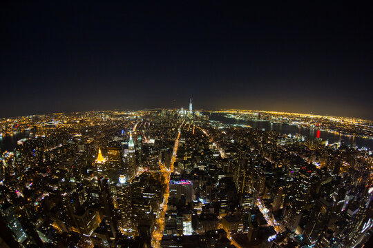 New york from helicopter