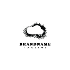 cloud logo cartoon icon design template black isolated vector
