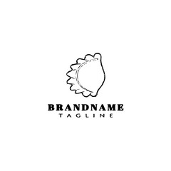 empanadas food logo cartoon icon design template black isolated vector illustration