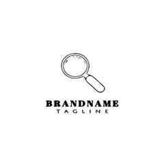 magnifying glass logo icon design template vector