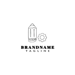 pencil logo icon design template vector illustration