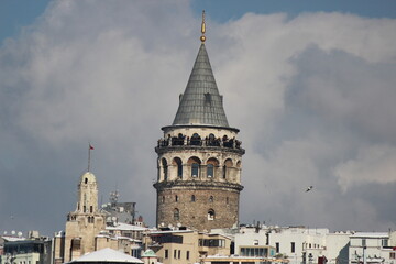 Fototapeta na wymiar Galata Tower, one of the landmarks of Istanbul