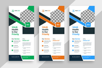 Medical rack card or dl flyer templates