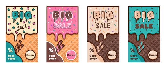 set of big sale web banners. Sale and discounts. advertising promotion banner. special offer.