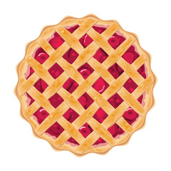 vector homemade fruit and berry pie © FreeSoulProduction