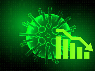 3d rendering Stock market online business concept. business Graph 