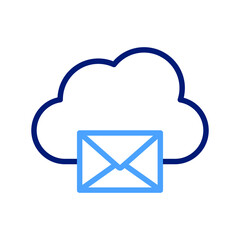 Cloud message Vector icon which is suitable for commercial work and easily modify or edit it

