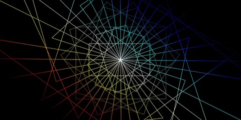 Geometric abstract line art design