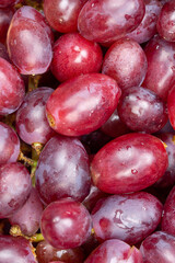 Red grapes grape fruits fruit background from above portrait format