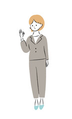 スーツを着た女性　OK