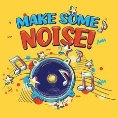 Make some noise - musical design with loudspeaker and notes