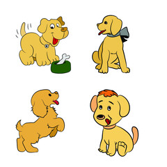 set of dog illustration