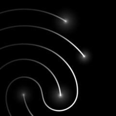 Dark abstract background with fingerprint.
