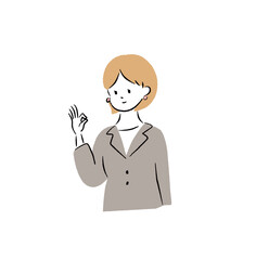 スーツを着た女性　OK