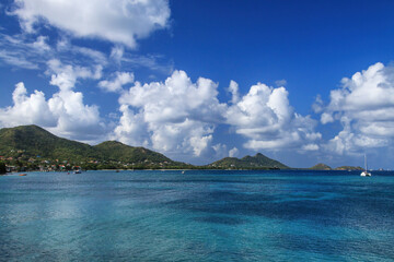 View of Hillsborough Bay on Carriacou Island, Grenada.