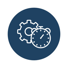 Setting time Vector icon which is suitable for commercial work and easily modify or edit it

