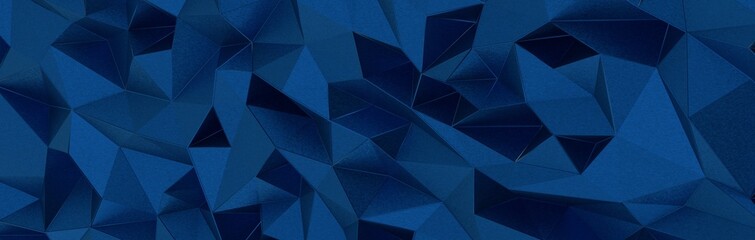Fototapeta premium 3D Illustration Geometric, Polygon, Line,Triangle pattern shape with molecule structure. Polygonal with blue background