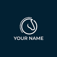 horse initial e vector logo design