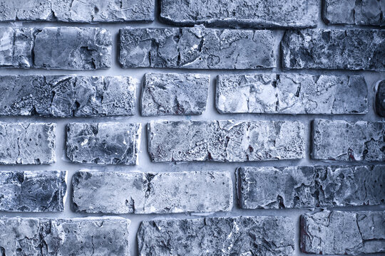 Fototapeta old brick wall, grey brick background