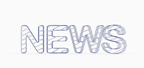 3d News on digital background