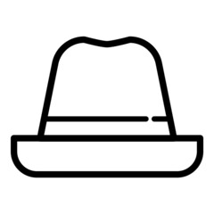Man Hat Flat Icon Isolated On White Background