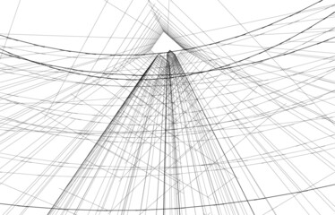 architectural sketch of a building