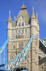 Fototapeta na wymiar Panoramic daytime view of Tower Bridge