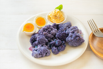 茹で野菜　パープルフラワー