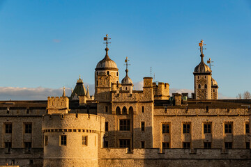 Fototapeta na wymiar Sunset view of the famous Tower of London