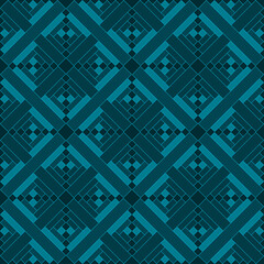 Abstract geometric block and squares pattern. Seamless mosaic and tile. Vector illustration