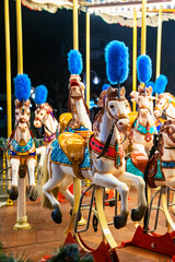 Shiny children's carousel with toys
