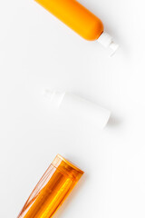 Tanning sun creams with UV protection - cosmetic concept