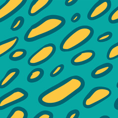 Trendy colorful organic shapes seamless pattern. Background with circles. Doodle seamless simple pattern. background for textile design, fabric. Vector illustration