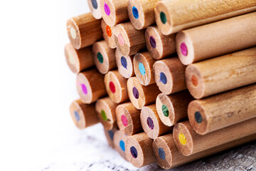 Wooden color pencils