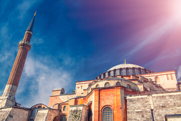 Hagia Sophia Mosque in Sultanahmet Square - Istanbul, Turkey.