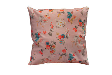 Decorative pillow with a floral pattern