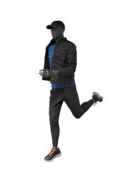 Running male mannequin