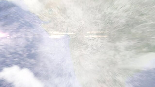 Zoom in from space and focus on India, Nasik. 3D Animation. Background for travel intro. Elements of this image furnished by NASA