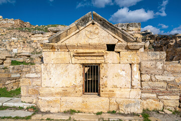 Naklejka premium The St. Philip Martyrium stands on top of the hill outside of the city walls. It dates from the 5th century. Philip was buried in the center of the building, Hierapolis, Denizli, Turkey