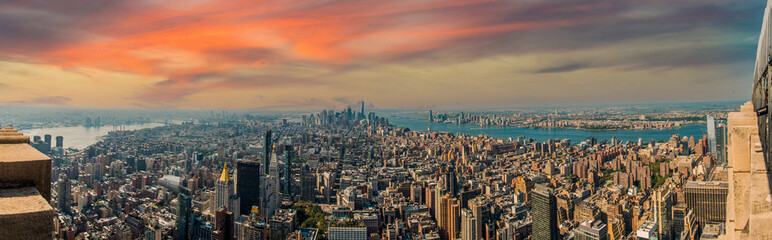 Manhattan skyscraper from Empire State Building