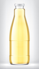 Glass Bottle on background. 