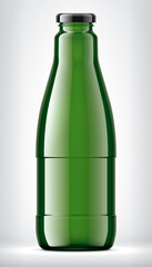 Color Glass Bottle on background. 