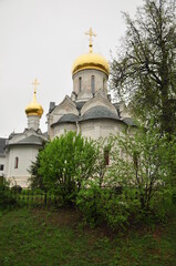 Savvino-Storozhevsky Monastery is an Orthodox monastery of the Moscow diocese. Founded at the end of the 14th century, it is located on Storozhi Mountain at the confluence of the Storozhka River with 